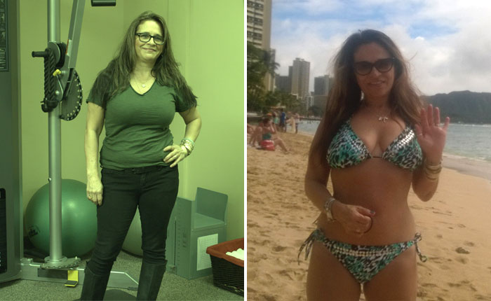 Cindy before and after Fit Camp personal training